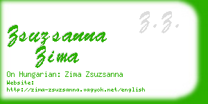 zsuzsanna zima business card